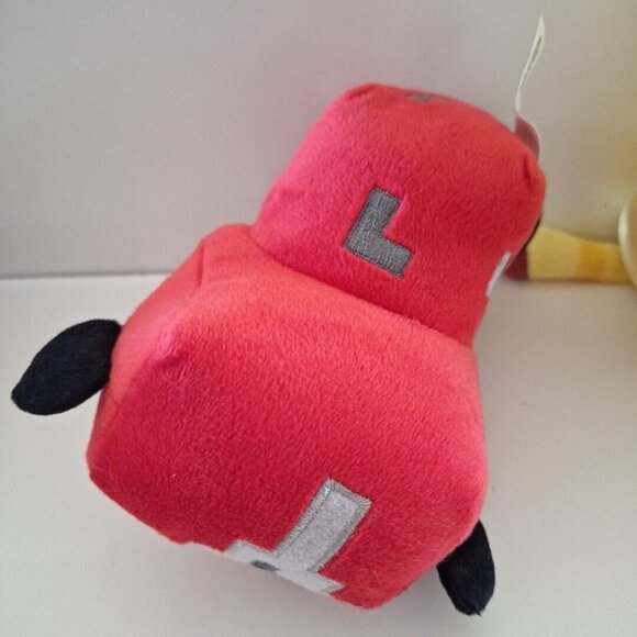 Minecraft Mooshroom & Ocelot Plush Set Red Yellow 7" Cow Cat 2014 - Picture 13 of 16